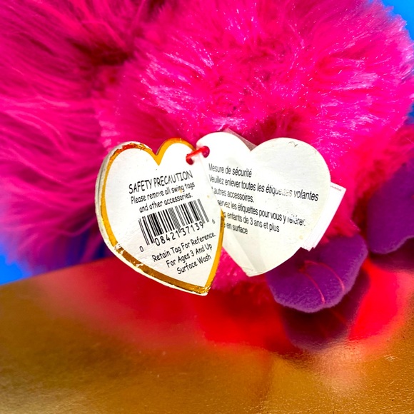 TY FRIZZYS COLLECTION 2015 NWT ZEEZEE WILD HAIR PINK MONSTER BIRTHDAY MAY 15 - Picture 5 of 9